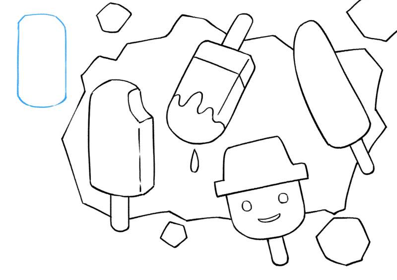 夏天题材少儿美术课程《多滋多彩的雪糕》