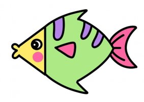 可爱的热带鱼简笔画图片教程