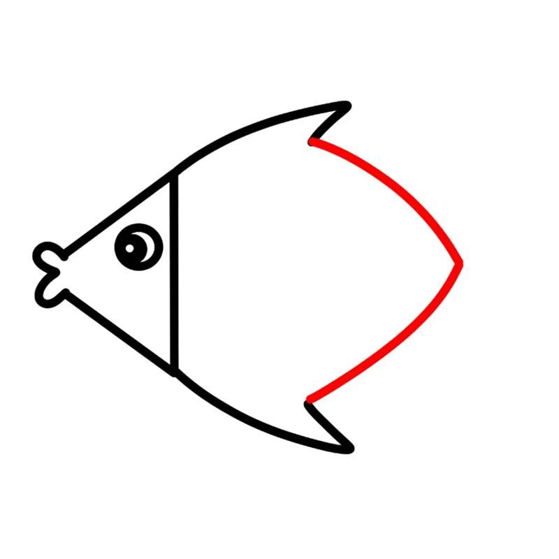 可爱的热带鱼简笔画图片教程