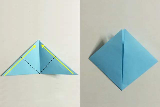 幼儿折纸手工简单：怎么折纸鱿鱼(步骤图解)