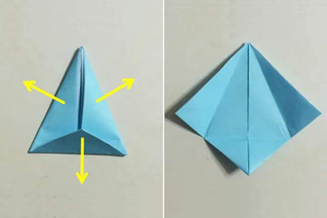 幼儿折纸手工简单：怎么折纸鱿鱼(步骤图解)