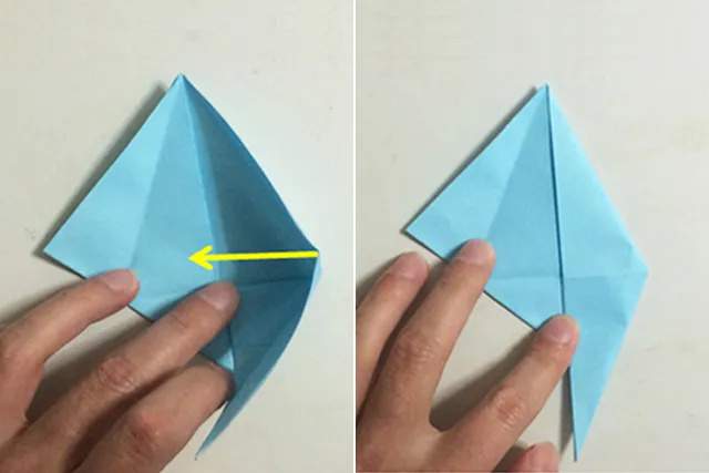 幼儿折纸手工简单：怎么折纸鱿鱼(步骤图解)