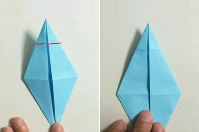 幼儿折纸手工简单：怎么折纸鱿鱼(步骤图解)