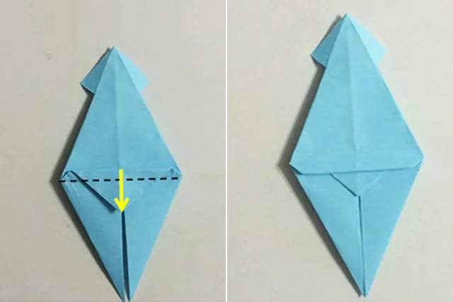 幼儿折纸手工简单：怎么折纸鱿鱼(步骤图解)