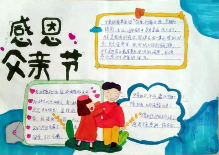 父亲节手抄报图片及内容简单又漂亮