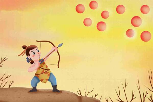 后羿射日的神话故事文字版