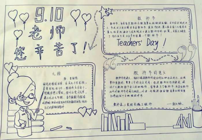 感念师恩手抄报图片简单