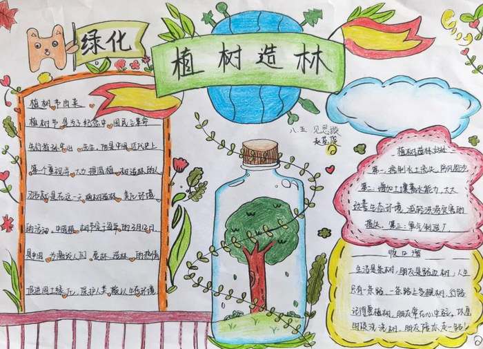 绿色家园人人共创手抄报图片及内容