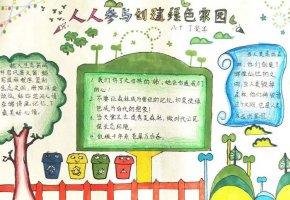 绿色家园人人共创手抄报图片及内容（精选8张）