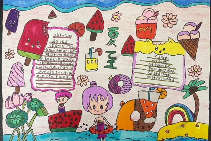 夏至手抄报图片及内容简单又漂亮