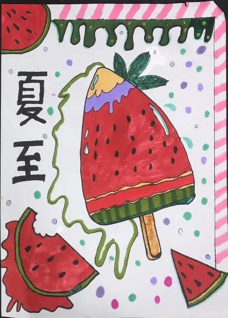 小学生夏至儿童画作品