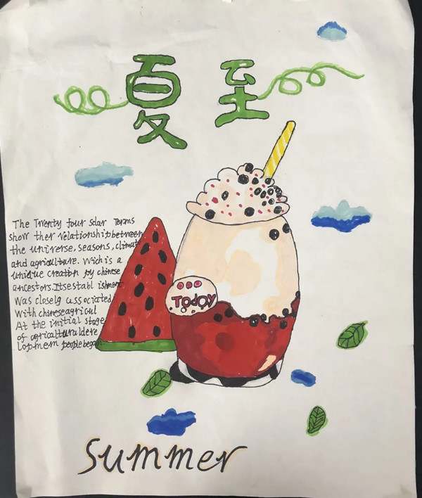小学生夏至儿童画作品