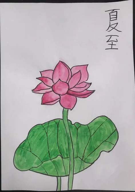 小学生夏至儿童画作品