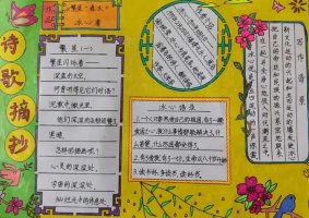 轻叩诗歌的大门手抄报图片（精选10张）