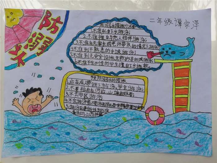 防溺水手抄报图片简单又漂亮