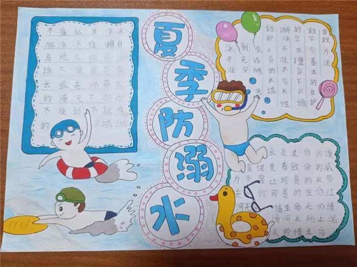 防溺水手抄报图片简单又漂亮