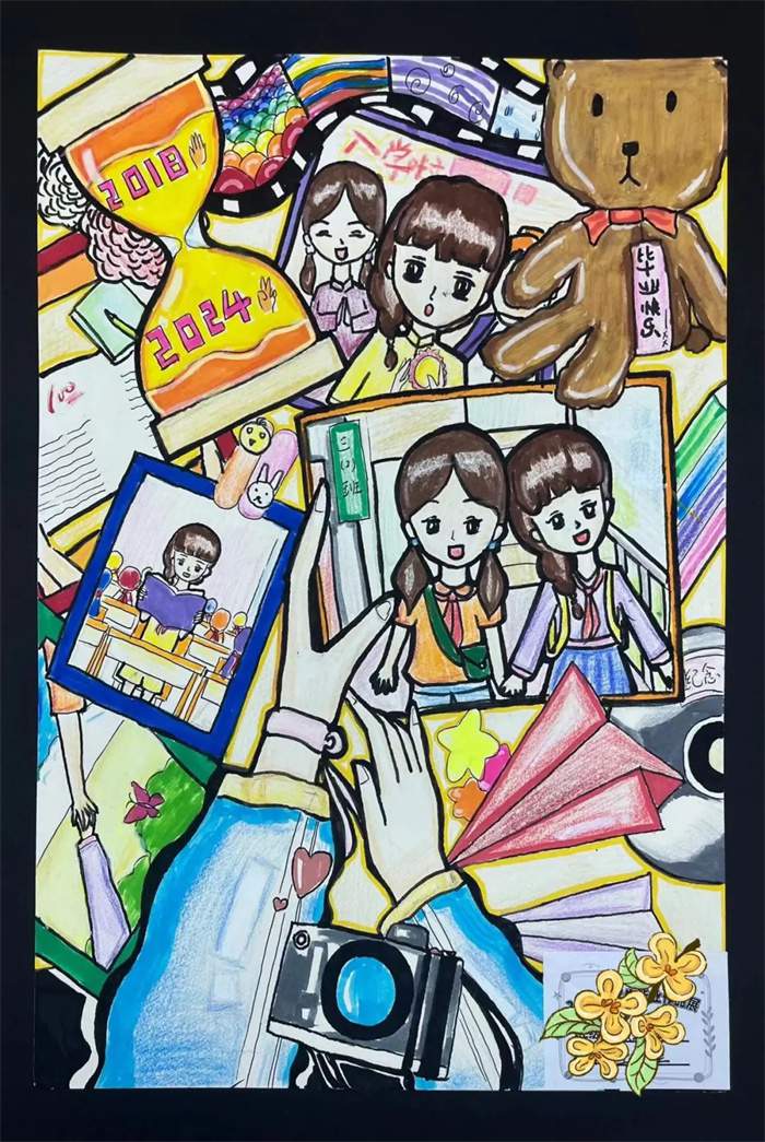 小学生青春毕业季儿童主题画小学生青春毕业季儿童主题画