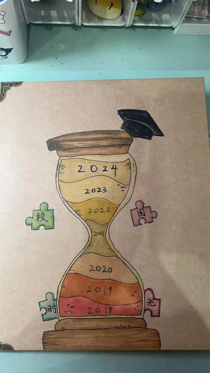 小学生青春毕业季儿童主题画