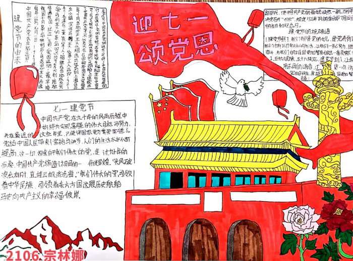 七一建党节手抄报图片及内容