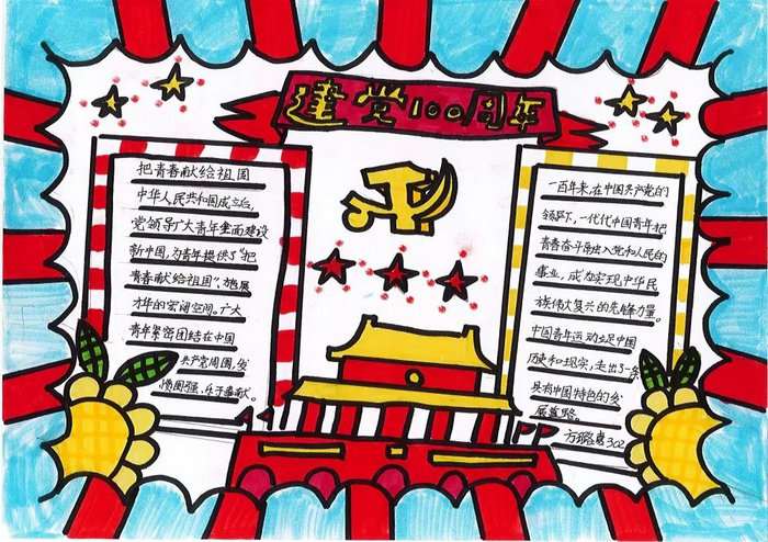 七一建党节手抄报图片及内容
