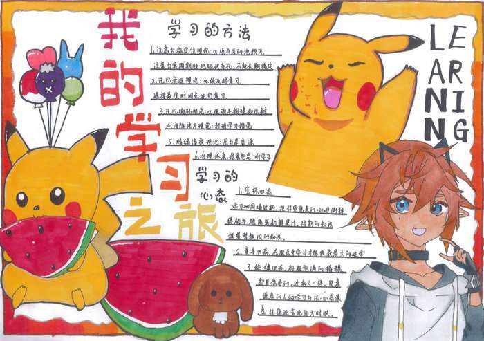 我的学习之旅手抄报图片及内容