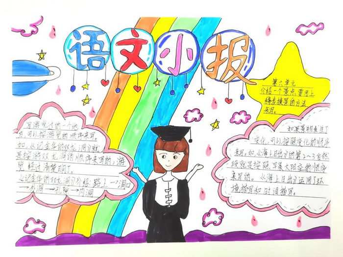 五年级语文小报手抄报图片