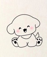 微笑的狗狗简笔画教程简单