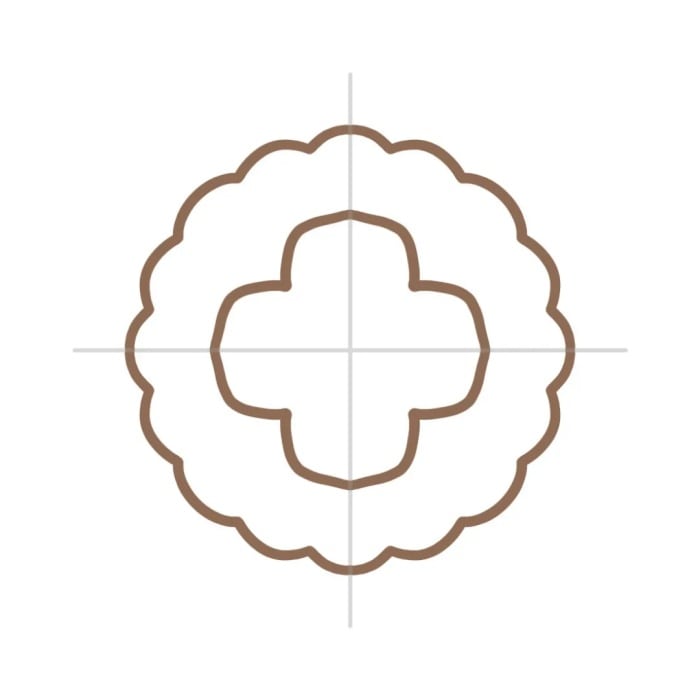 中秋节花好月圆月饼简笔画教程