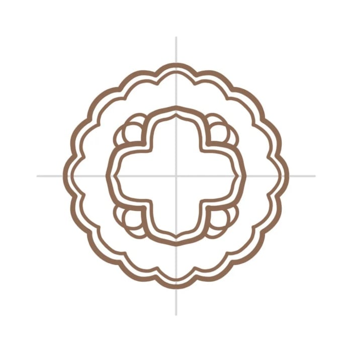 中秋节花好月圆月饼简笔画教程