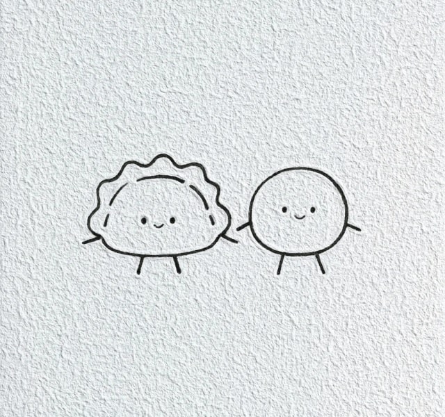 冬至画饺子汤圆简笔画，超级简单