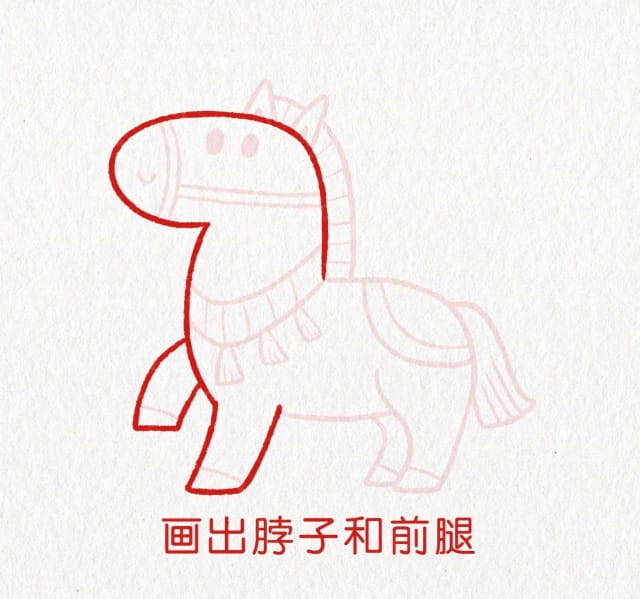 马年新年简笔画，马上有钱
