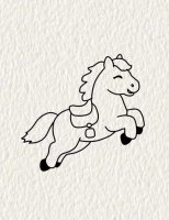 马年画跳起的小马简笔画图片教程