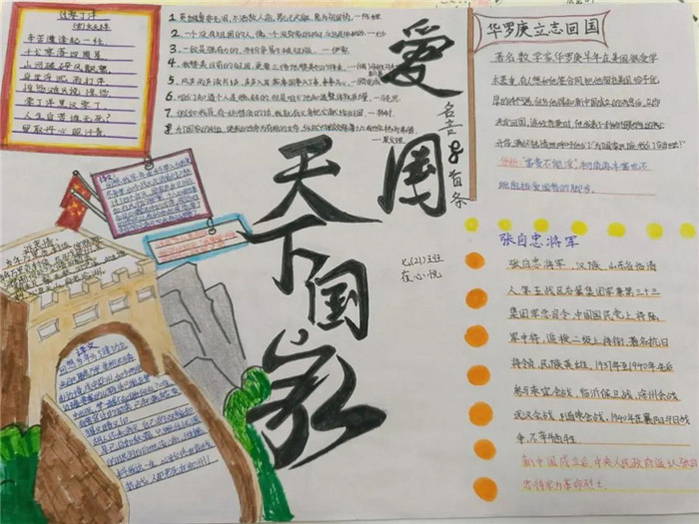 天下国家手抄报