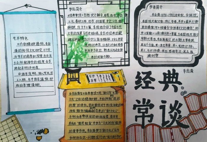 经典常谈八年级手抄报图片简单