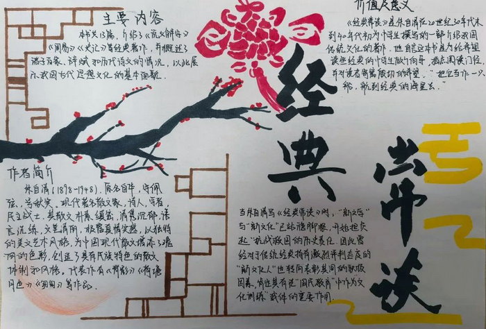 经典常谈手抄报初二图片