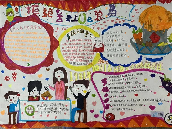 勤俭节约，珍惜粮食手抄报