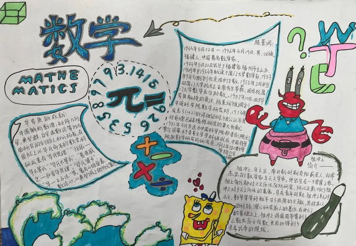 伟大的数学名人手抄报