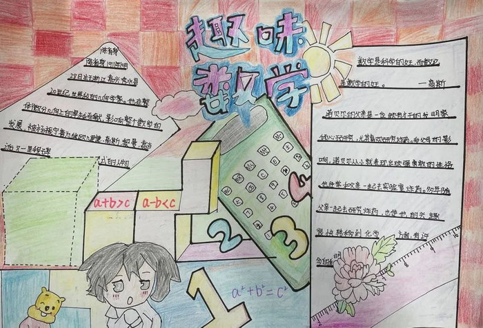 数学名人手抄报简单又漂亮三年级