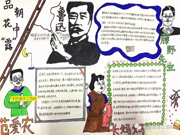 初一语文朝花夕拾手抄报