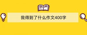 我得到了什么作文400字