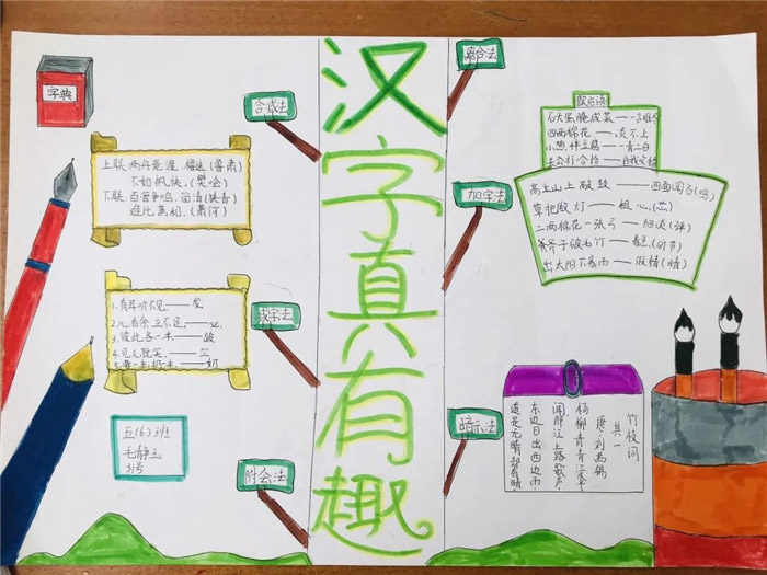 汉字真有趣手抄报