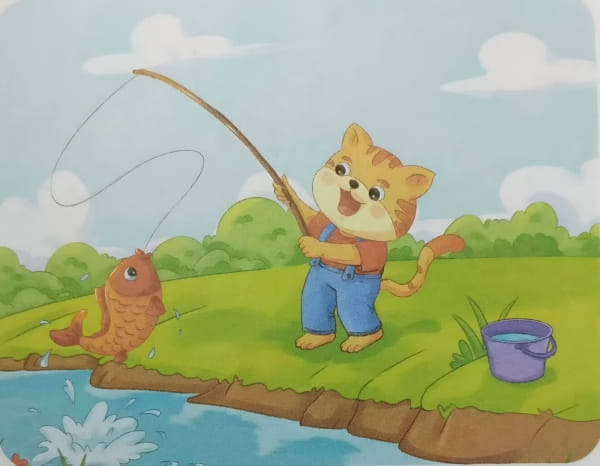 小猫钓鱼看图写话一年级