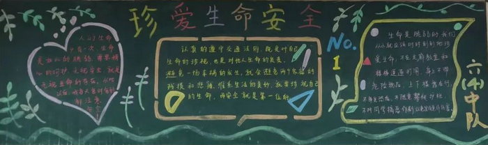 安全教育黑板报图片素材