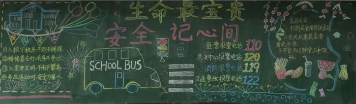 安全教育日宣传黑板报
