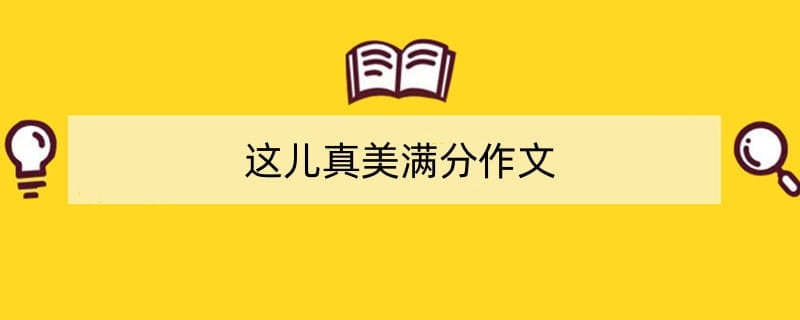 这儿真美满分作文