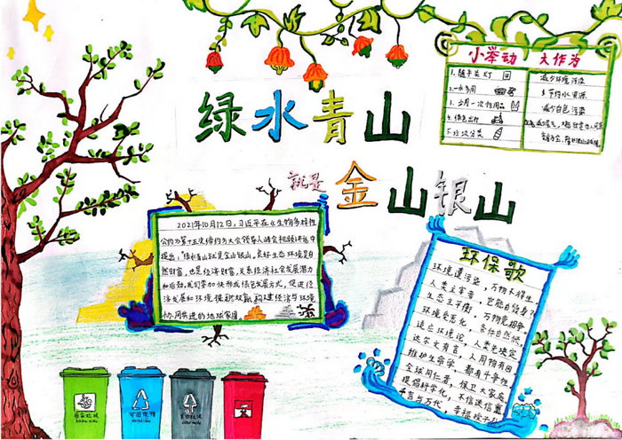 9岁-12岁画植树节手抄报