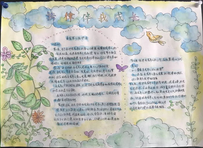 法制宣传周手抄报怎么画