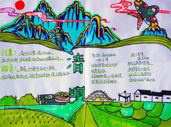 清明节手抄报精致初中