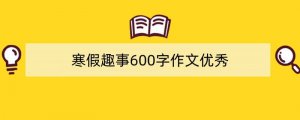 寒假趣事600字作文优秀（精选10篇）