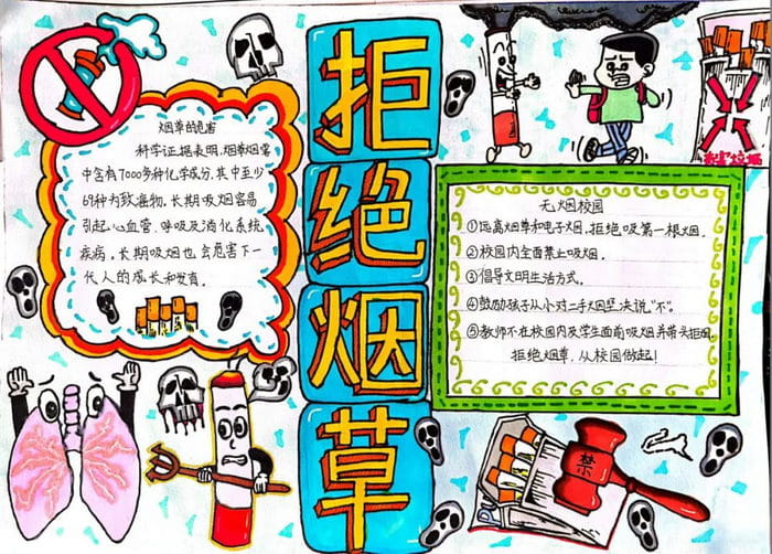 世界无烟日手抄报